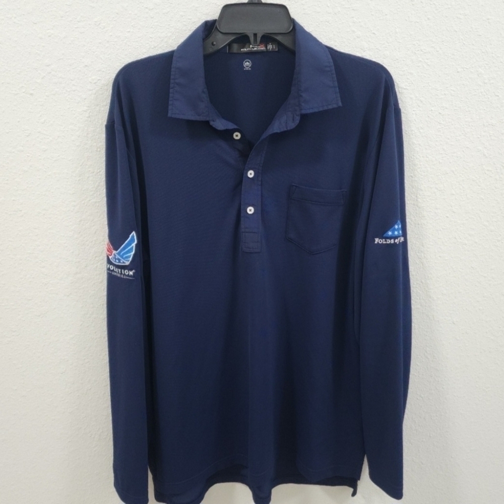 Ralph Lauren X Navy Blue Mens Polyester Elastine Polo Shirt Size L/G.